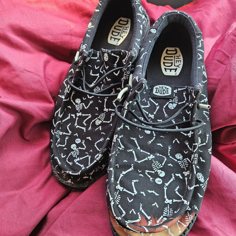 Hey Dude Black Skeleton Men's Shoes